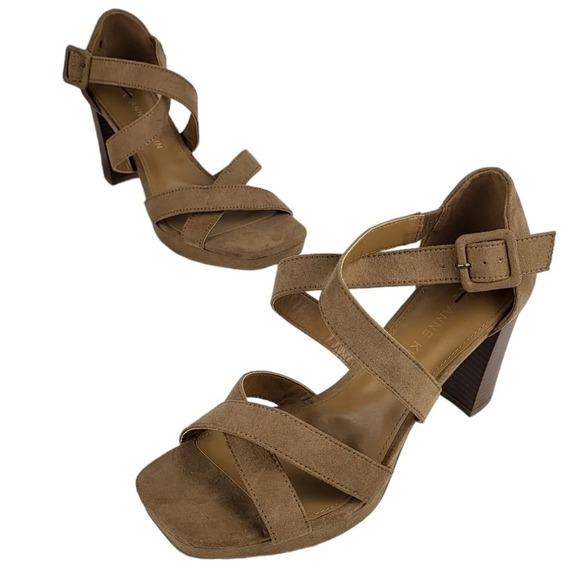 Anne Klein Valta Crossover Block Heel Sandal - Picture 6 of 8